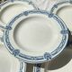5 Deep plates in blue ironstone Salins, Arbois Ennege model