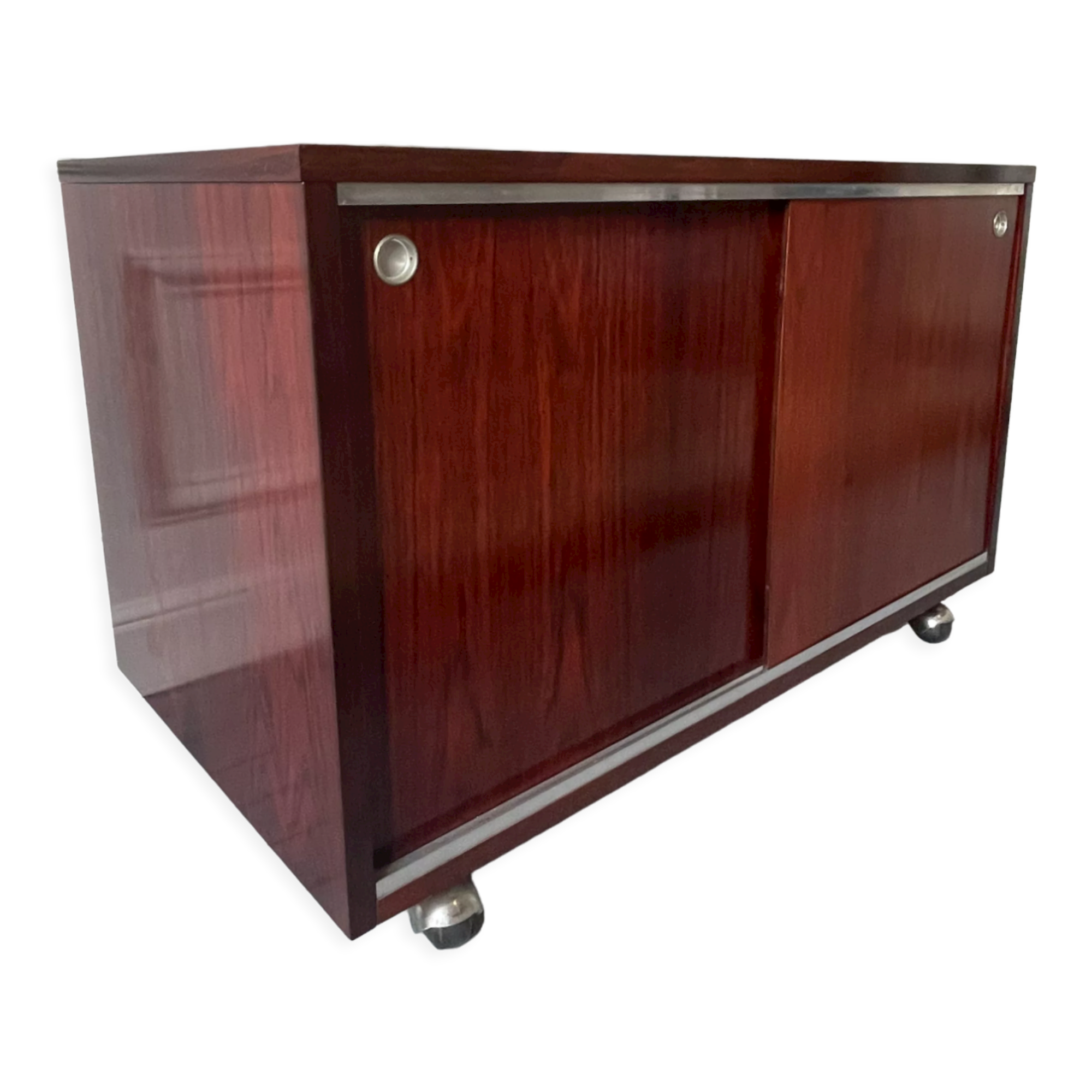 Georges Nelson storage unit on wheels by Mobilier International