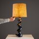 Sculptural wooden Typ 42 table lamp by Temde