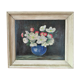 Vintage painting bouquet of daisy flowers and buttercups