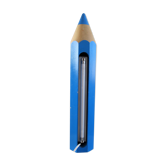 Pierre sala for vilac, blue wooden pencil lamp from the 80s