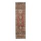 1970s Vintage Persian Handmade Wool Cotton Red Runner Rug 88x329