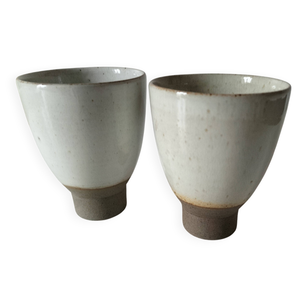 Duo gobelets sur piédouche Atelier Hurtault Puisaye