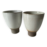 Two goblets on a pedestal Atelier Hurtault Puisaye