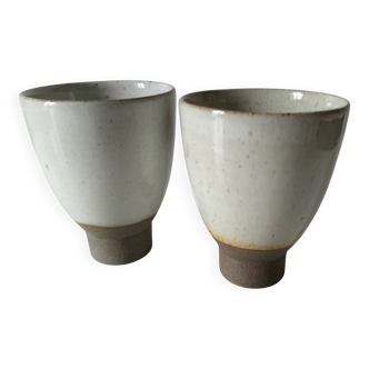 Two goblets on a pedestal Atelier Hurtault Puisaye