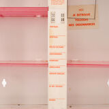 Medicine cabinet space metal double door with key Nightingale vintage