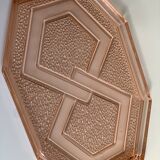 plateau verre rose