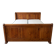 Double bed 160 cm in solid walnut with electric mattress base.