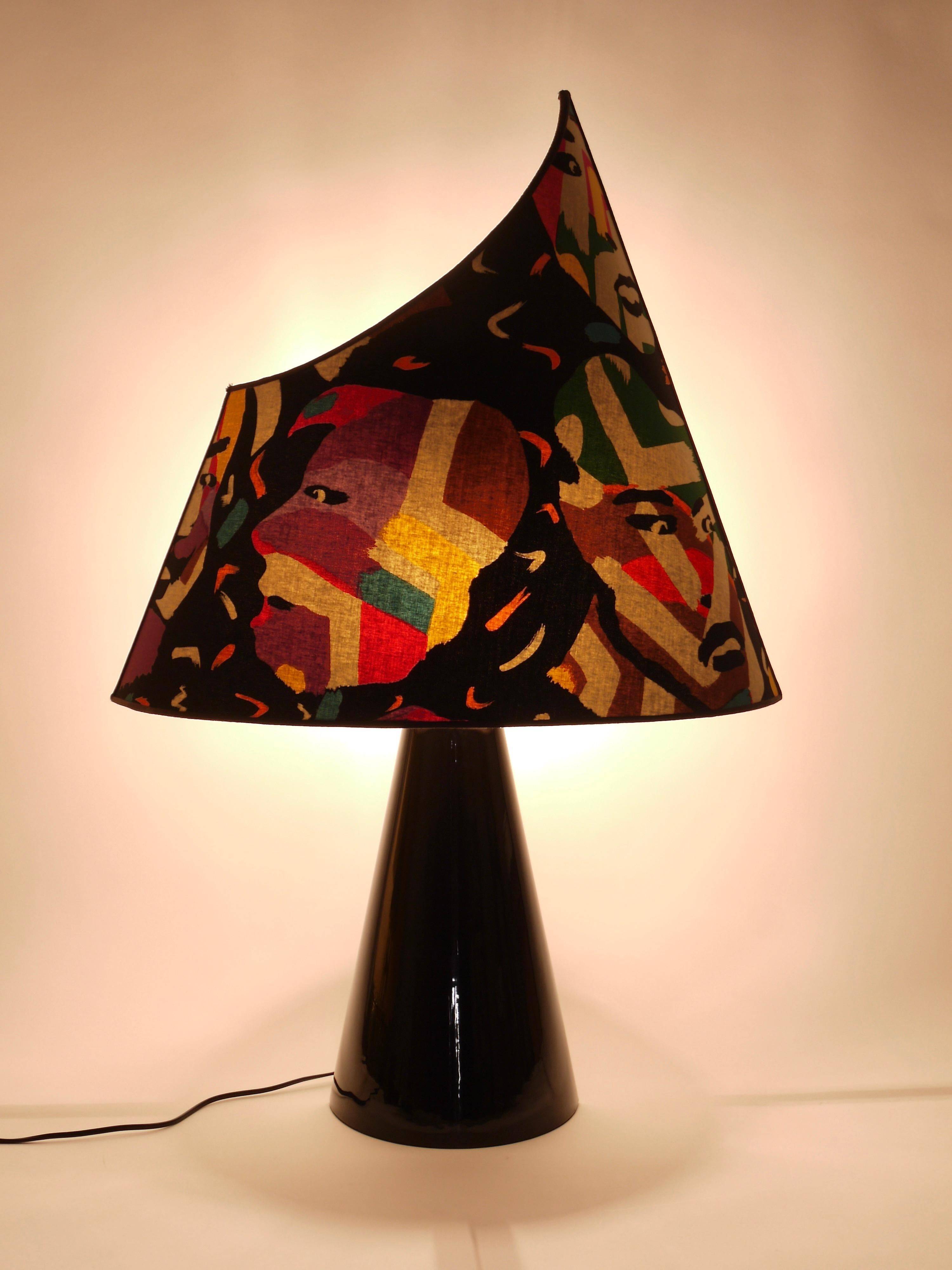 Postmodern table lamp Missoni by Massimo Valloto, Italy, 1980s