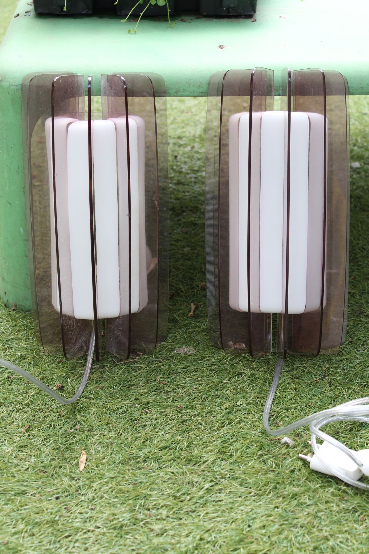 Set sconces Guzzini bagno vintage 70s
