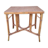 Old rattan table