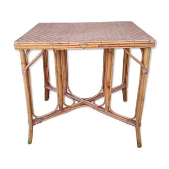 Table rotin ancienne