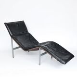 80s leather lounge chair