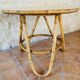 Bamboo and rattan side table circa 60's