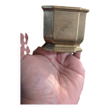 Antique brass candlestick – octagonal shape – circa 1920–1950