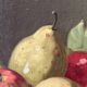 Peinture de nature morte à l'huile sur toile 1900, tableau melon et fruits