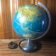 Old world map globe terrestrial grange batelière paris vintage #a356