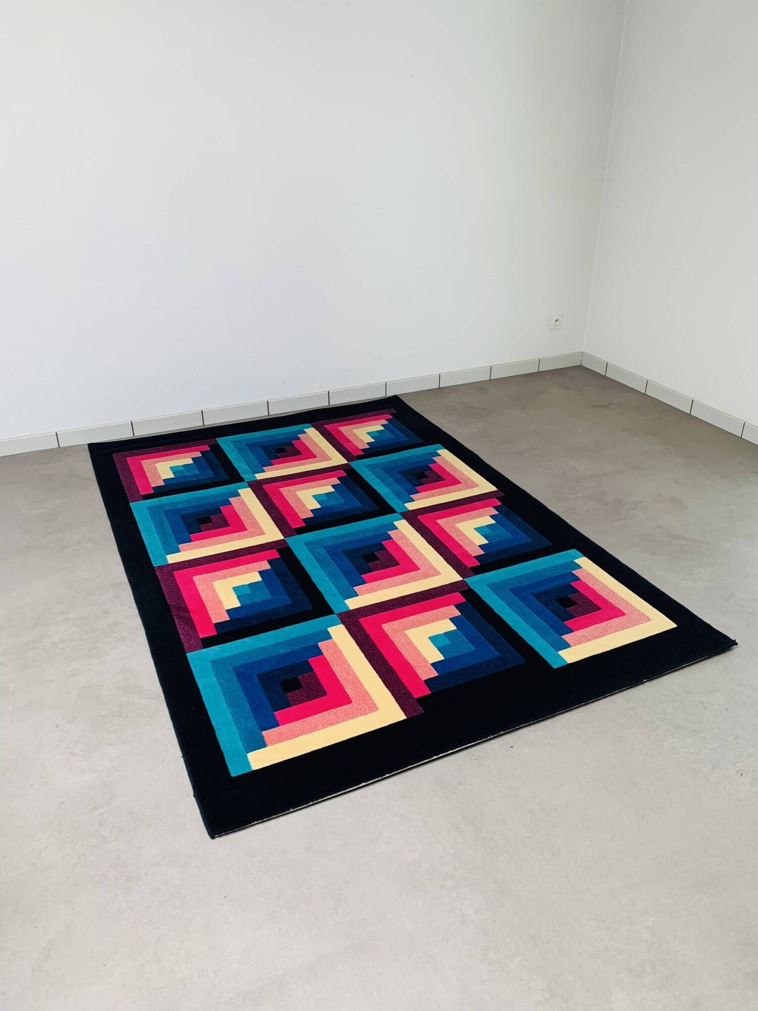 Geometric rug Missoni T&J Vestor model Posada, 1980s