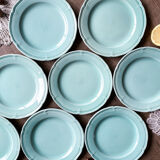8 assiettes à dessert vert mint