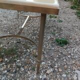 Antique vintage coffee table with marble top