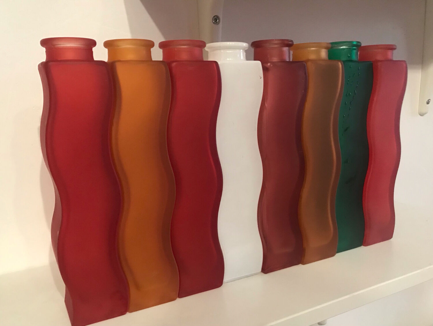 Ikea vintage set of eight Skämt vases