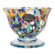 Set of three blue Murano glasses, ice cream bowls, Italy, Europe, 2000s