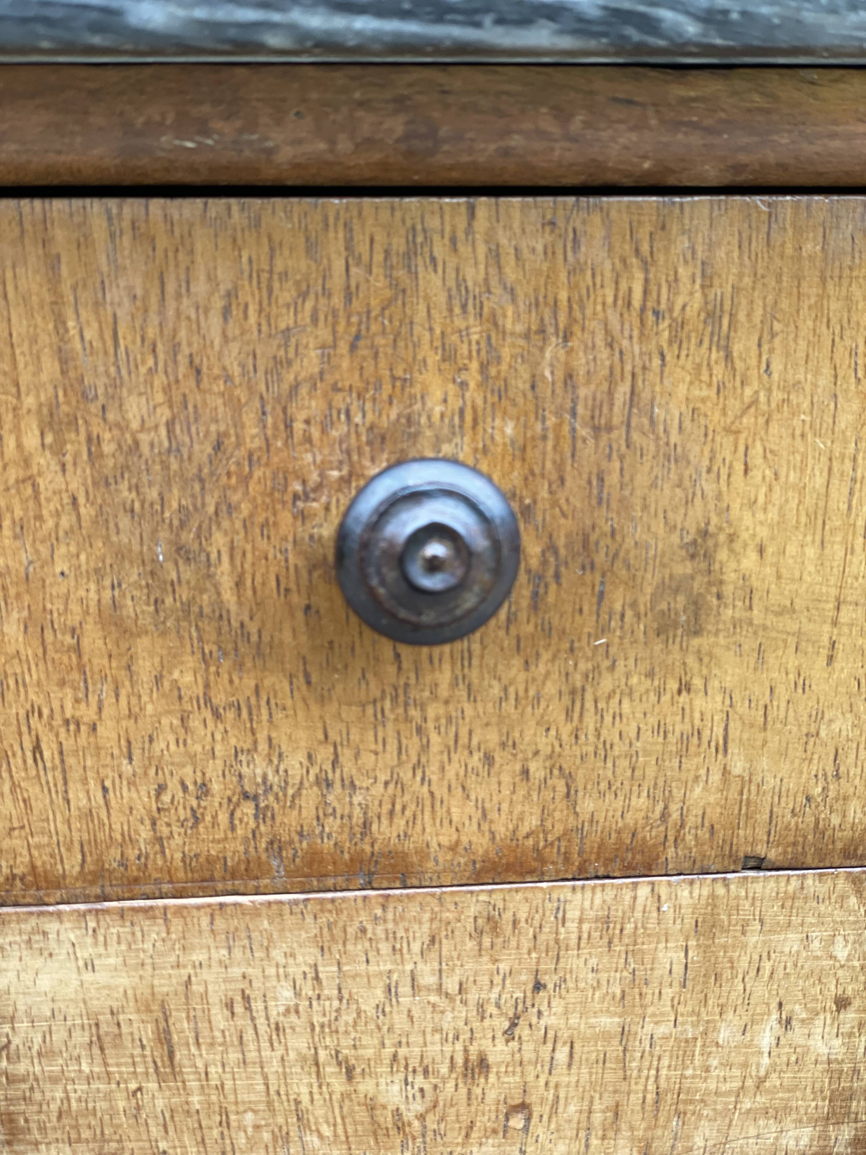 Nightstand - bedside table with marble top