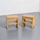 Pair of bedside tables from Arcs in solid pine, circa 1975.