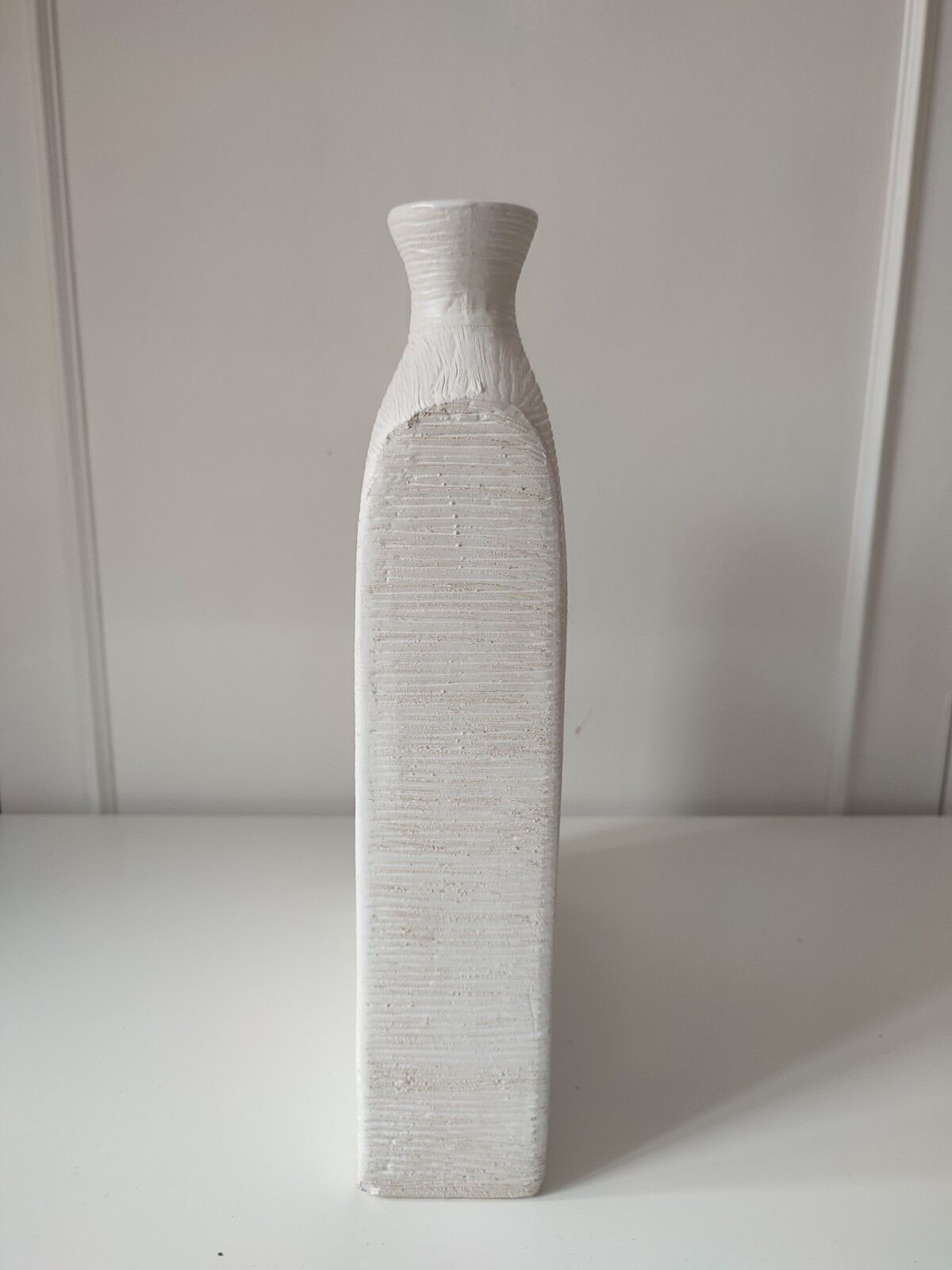 Vase grès blanc