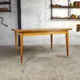 Table pierrette oak clear vintage 1960
