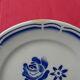 Lot de 6 assiettes plates en faience décor de roses.