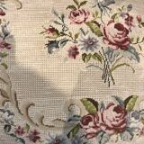 Old canvas flower chair