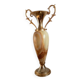 Onyx vase and gilded metal