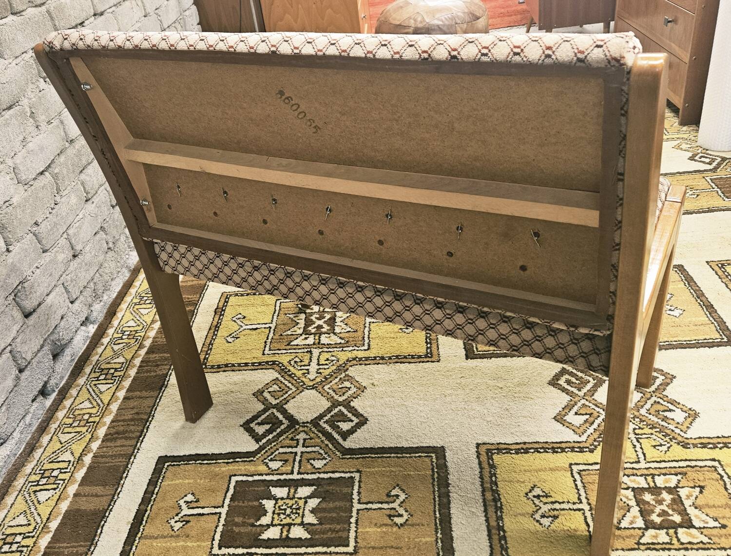 Scandinavian 2-seater bench 1970 vintage