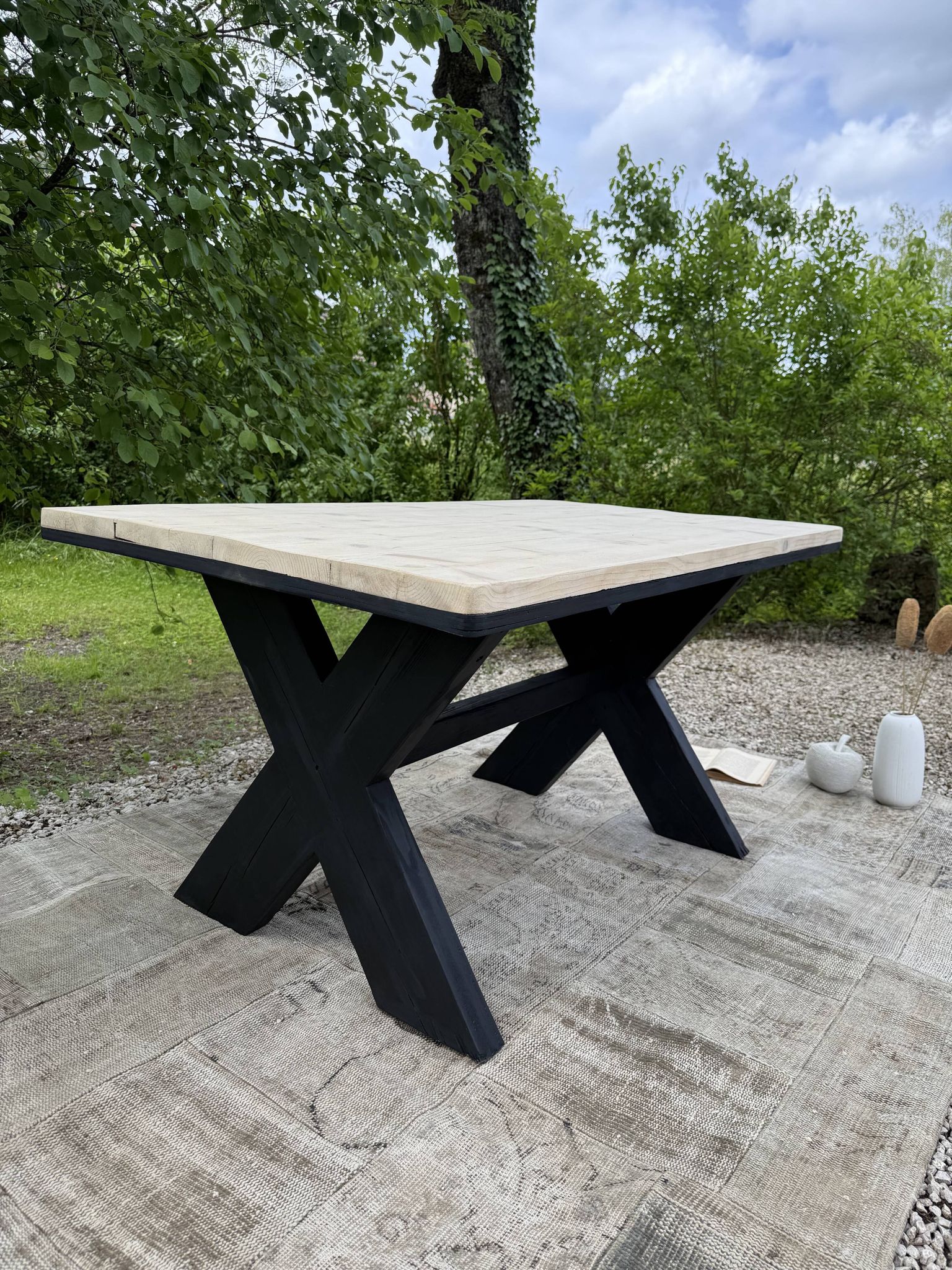 Table bois ancienne rénovée