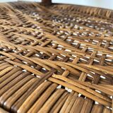 Rattan cane wooden chair