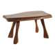Vintage wooden milk stool in brutalist style