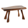 Vintage wooden milk stool in brutalist style
