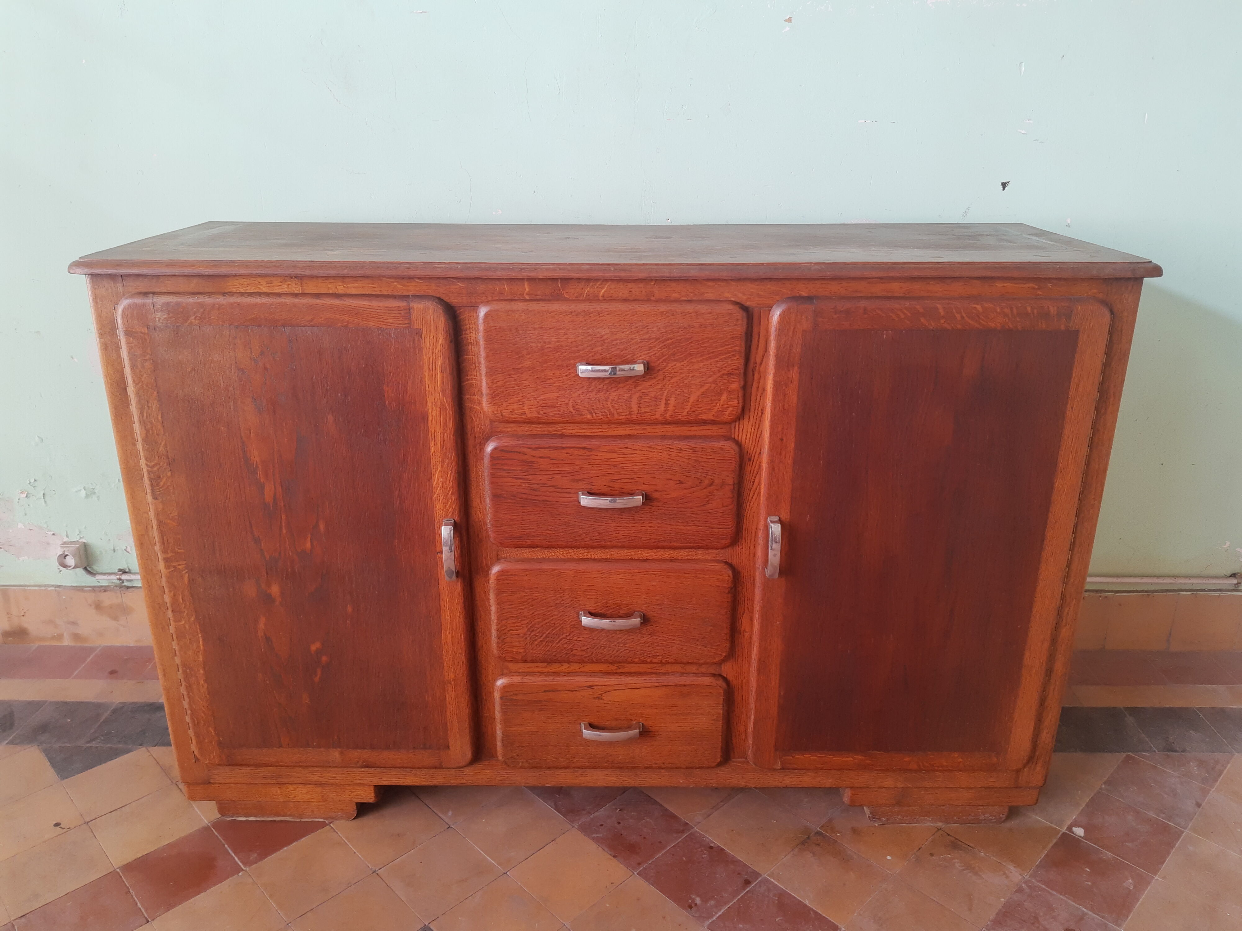 Vintage oak bottom mado sideboard