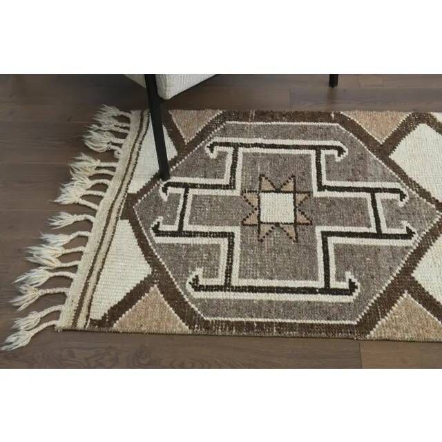 Tapis de couloir vintage turc en laine et coton noué à la main, années 1970