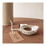 Lampe Grès et corde coton