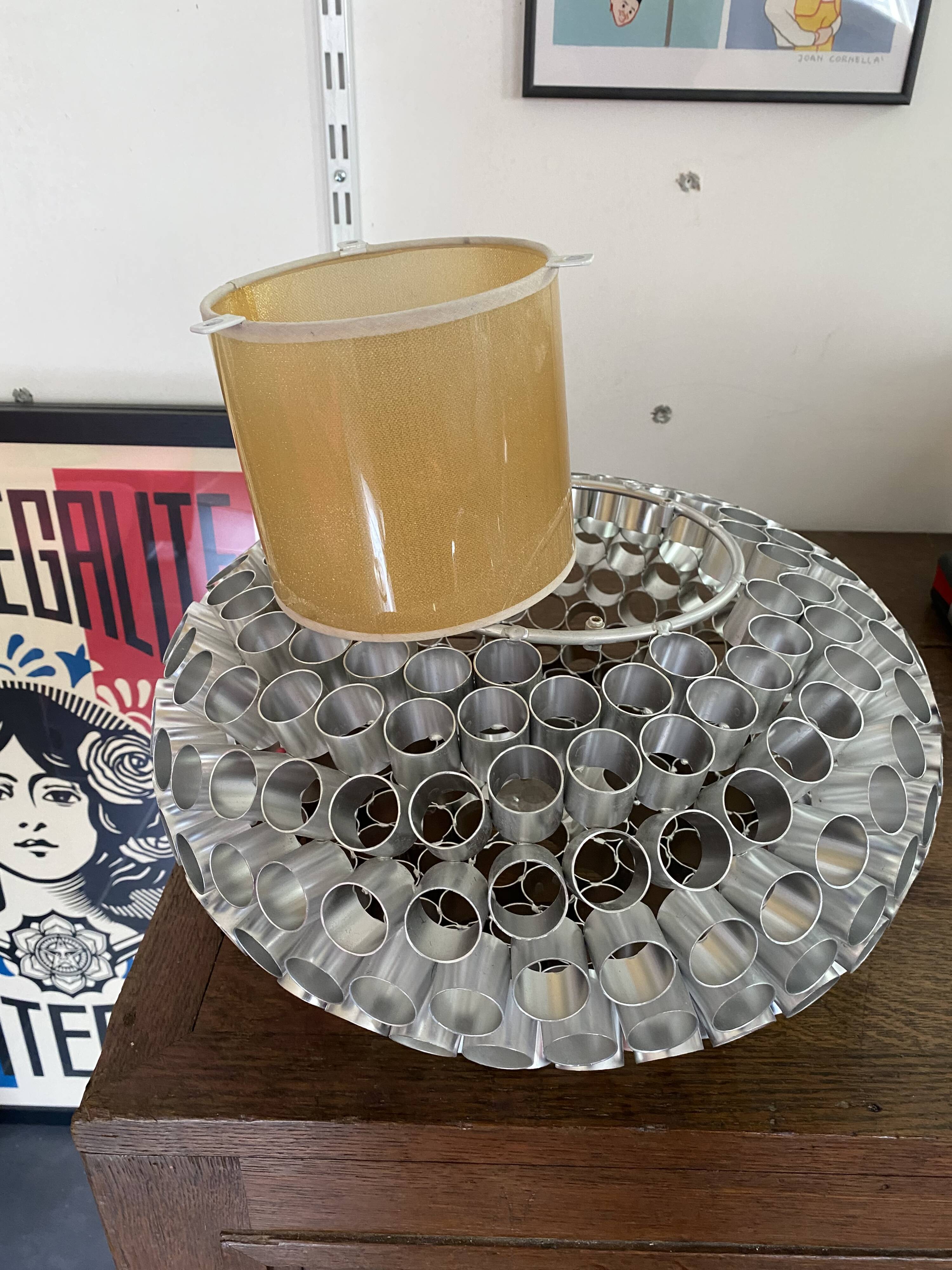 Suspension light aluminium style Foscarini vintage space age vintage 1980