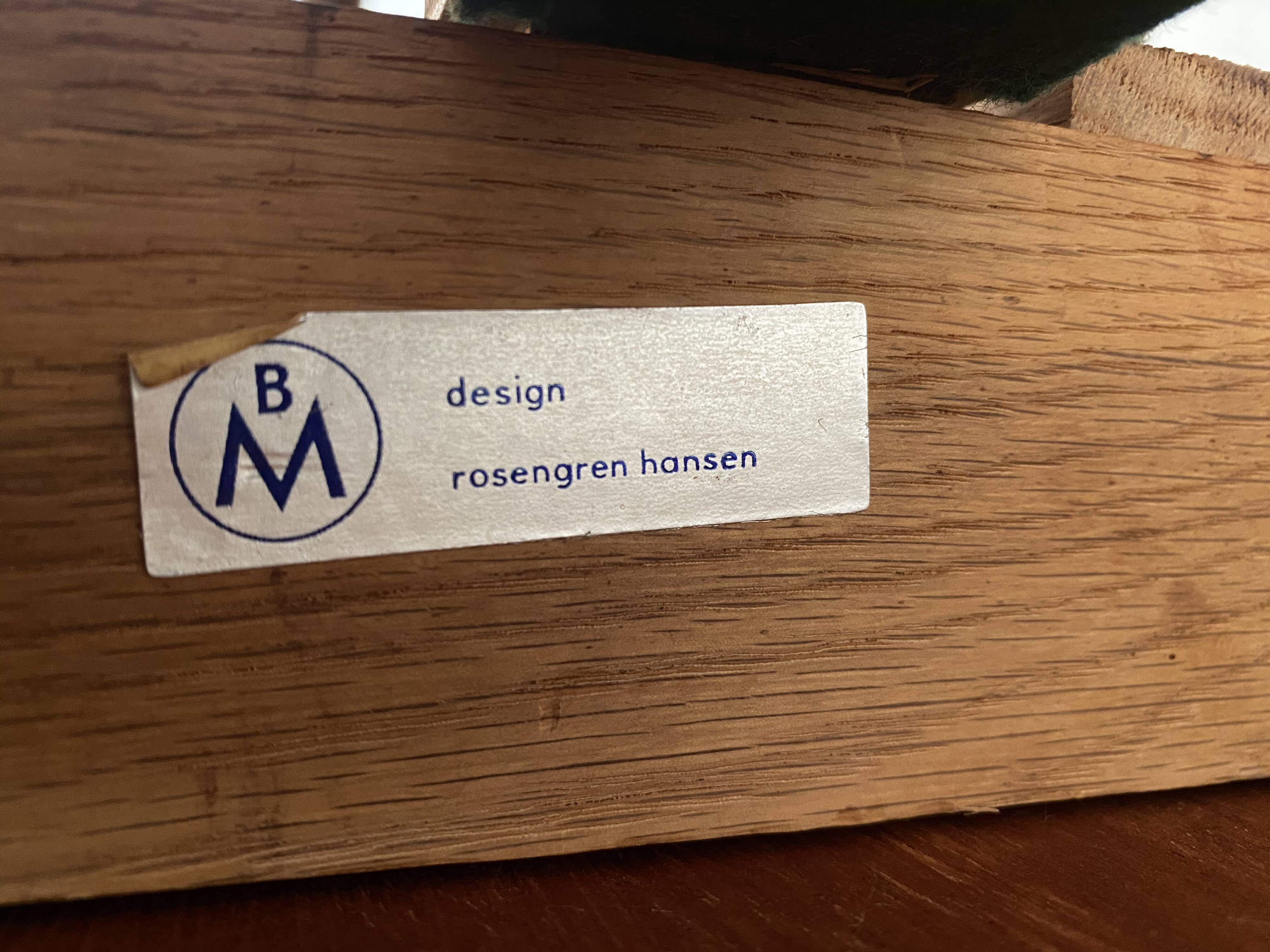 Mle 38 rio rosewood dining table by Henry Rosengren Hansen and 6 matching chairs