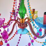 Lustre pampille coloré