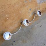 Vintage peg 3 hooks in white metal and bakelite