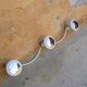 Vintage peg 3 hooks in white metal and bakelite