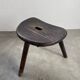 Brutalist oak shepherd tripod stool