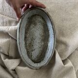 Oval bowl in glazed ceramic stoneware with sanded loir, C&T Robert 1970