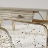 Desk and Chair in rattan.