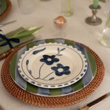 Hand painted ceramic dessert plate